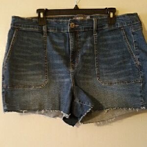 Torrid Cut Off Blue Jean Shorts with Frayed Hem